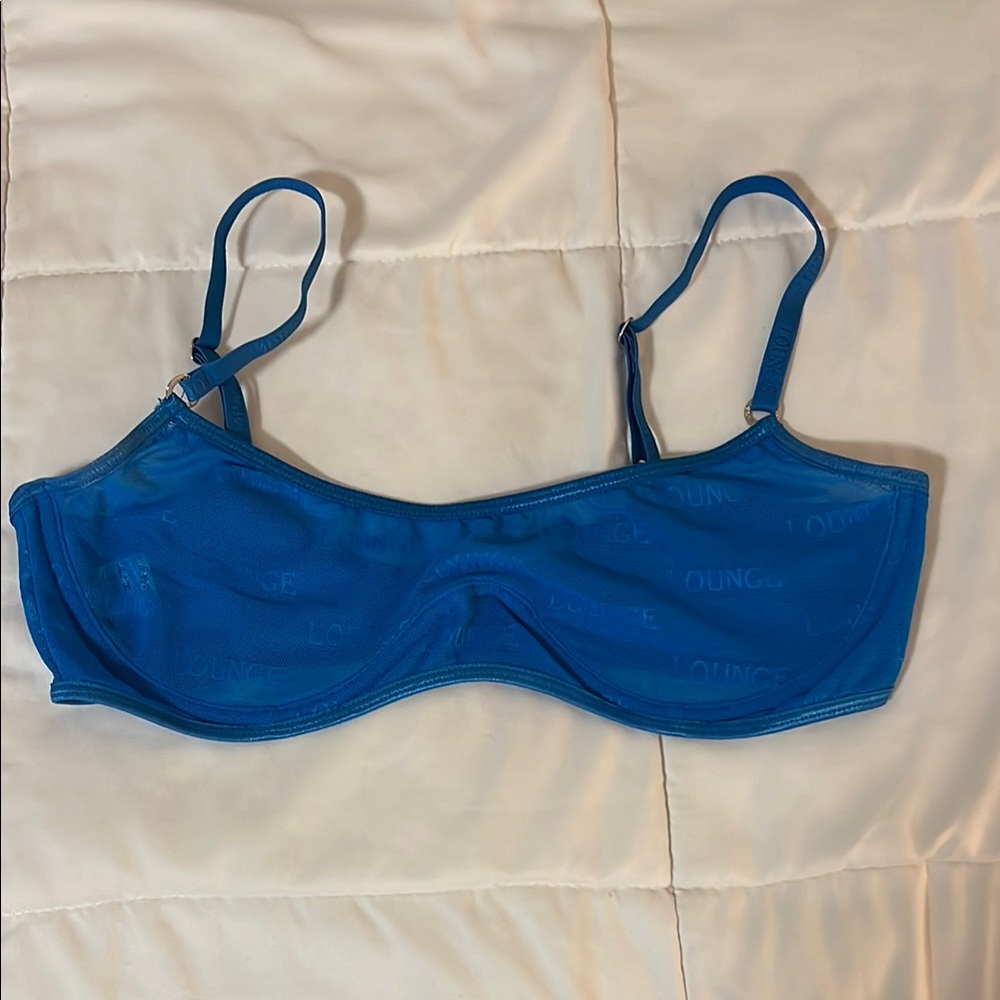 Lounge blue underwire mesh bra size medium
